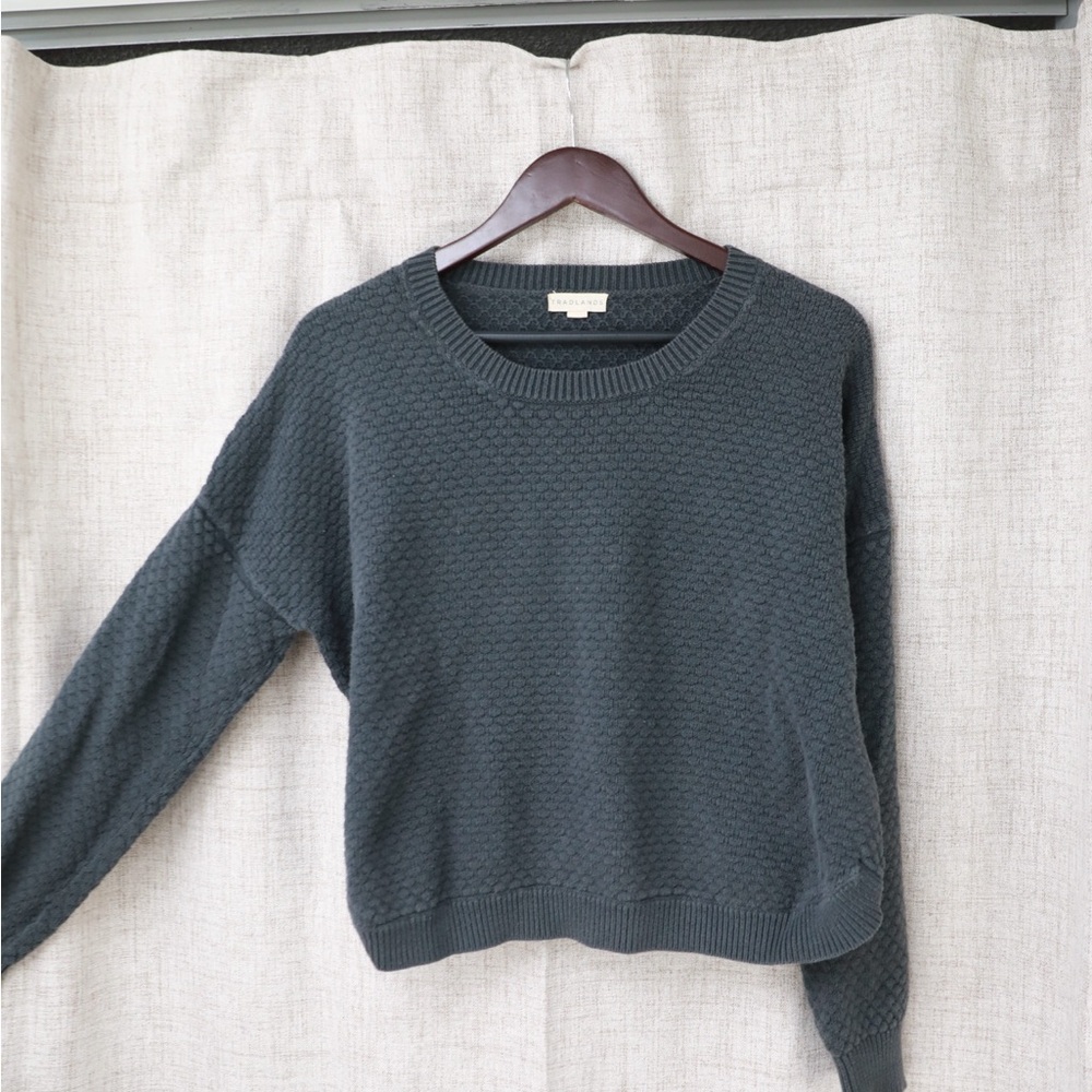 Tradlands Women's Dark Gray Crew Neck Sweater - Picture 3 of 4